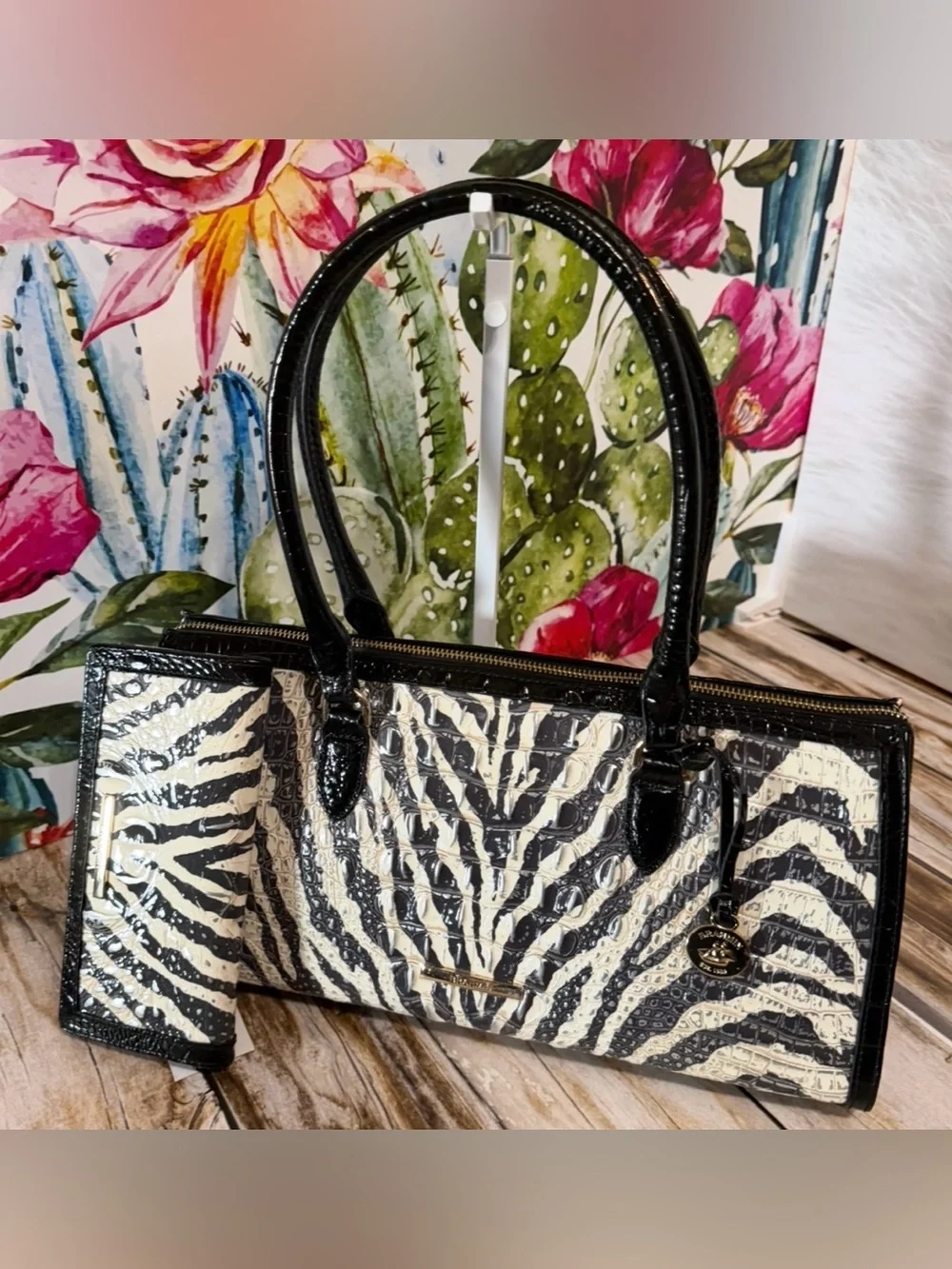 Brahmin Melbourne Collection Sophia Everlasting Encore Satchel Bag & Ady Wallet